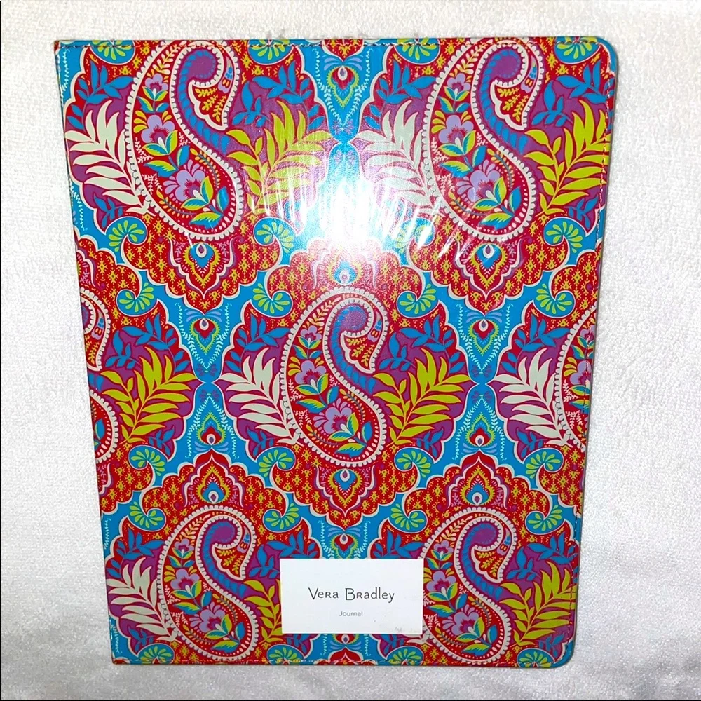 🎉HP🎉New! Vera Bradley Paisley Paradise Leatherette 130 Pg Gold Lined Journal🧡